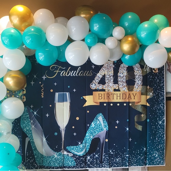 40th Birthday Backdrop Banner - Picture 1 of 3